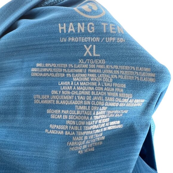 NWT Hang Ten Men's UPF 50+ Long Sleeve Sun Tee in Cendre Blue Size XL 1378845 - Picture 6 of 9